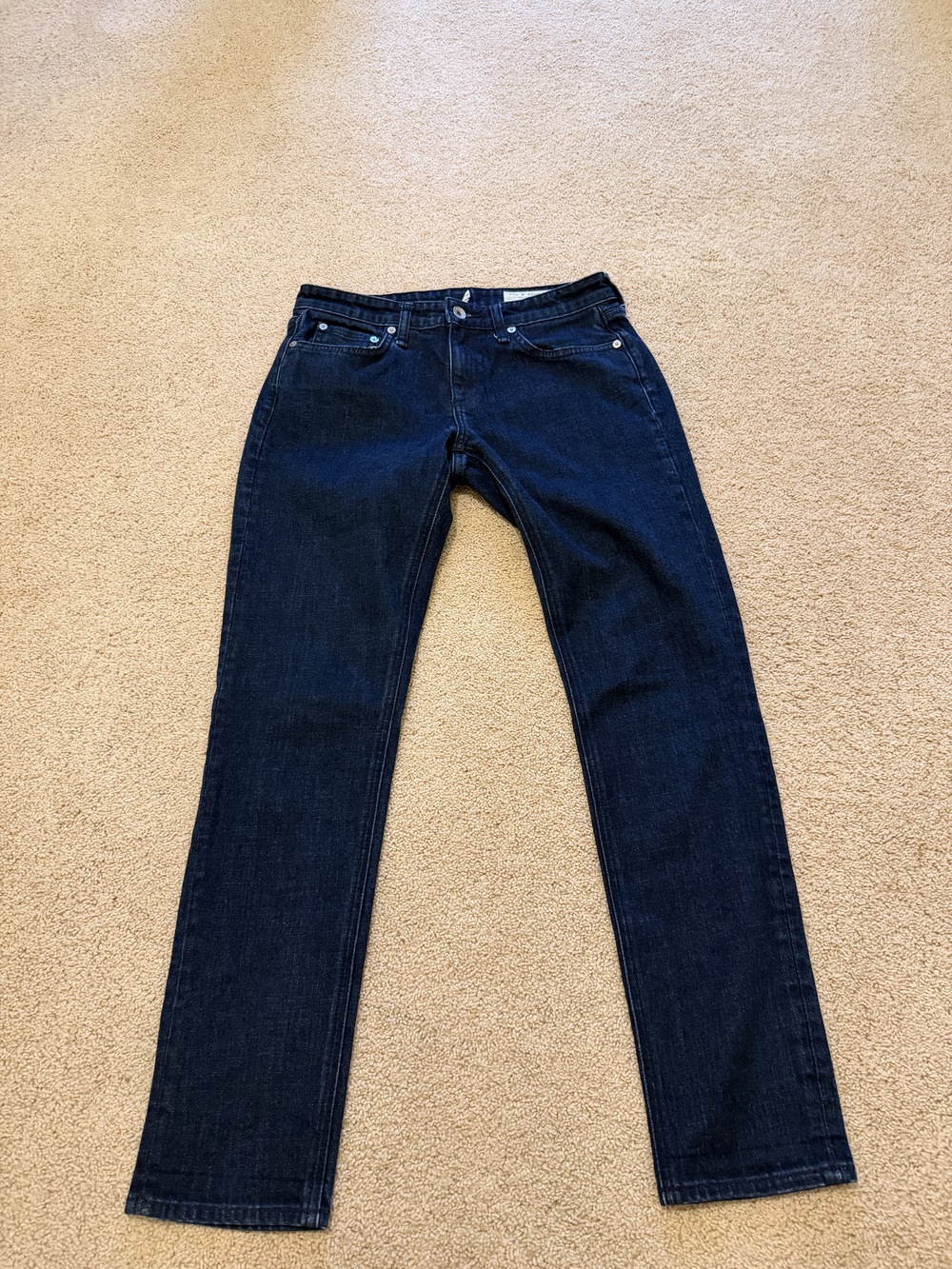 rag & bone Dre Low-Rise Slim Boyfriend - Size 26 - Dark Indigo